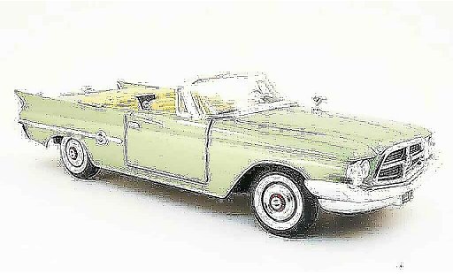 Chrysler 300F Convertible 1/18 Yat Ming cabrio grau gr&Atilde;&frac14;n 1960 modellautos
