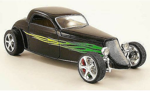 Ford 1933 Coupe 1/18 Yat Ming schwarz mit Flammendekor modellautos