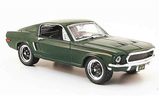 Ford Mustang Bullitt 1/43 Yat Ming GT Fastback gr&Atilde;&frac14;n modellautos