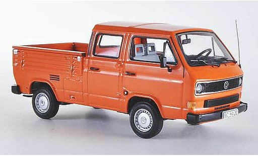Volkswagen T3 A 1/43 Minichamps Doka-Pritsche orange 1983 modellautos