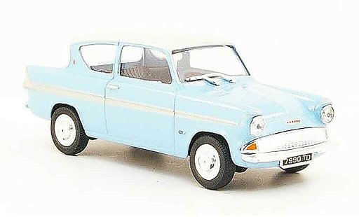 Ford Anglia 105E 1/43 Cararama blau weiss modellautos