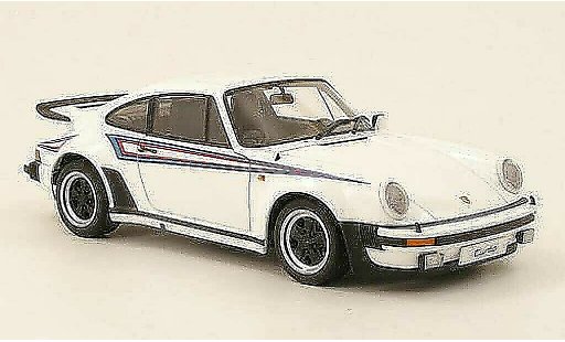 Porsche 911 Turbo 1/18 Autoart 3.0 weiss avec deco type martini 1975 modellautos