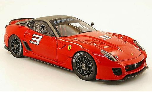 Ferrari 599 XX 1/18 Hot Wheels Elite no3 rot/grau modellautos