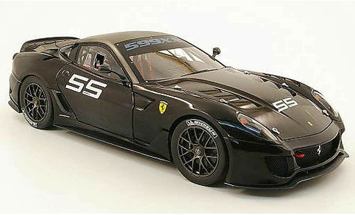 Ferrari 599 XX 1/18 Hot Wheels Elite no55 noir/grau modellautos