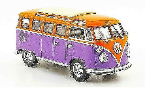 Volkswagen Combi Base 1/43 Yat Ming t1 samba lila orange 1962 modellautos
