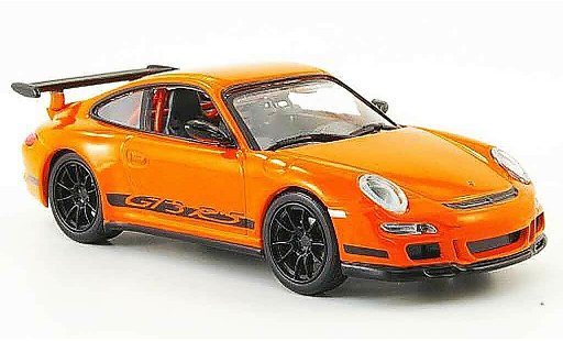 Porsche 911 GT3 RS 1/43 Yat Ming orange avec schwarzen Streifen modellautos