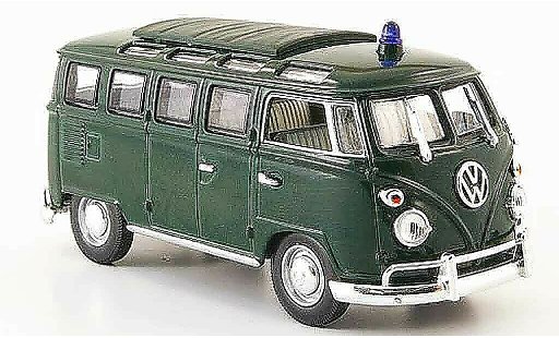 Volkswagen Combi Base 1/43 Yat Ming t1 samba police gr&Atilde;&frac14;n modellautos