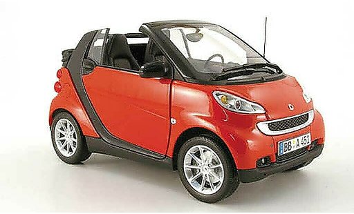 Smart ForTwo Cabrio 1/18 Minichamps cabriolet rot 2007 modellautos