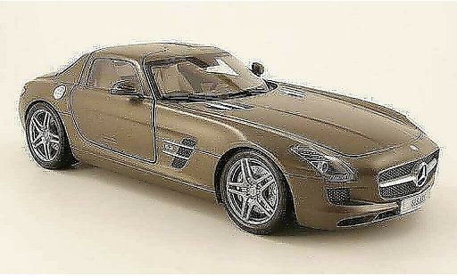 Mercedes SLS Coupe 1/18 Minichamps coupe amg (c197) matt grau 2010 modellautos