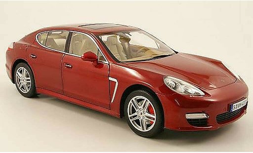 Porsche Panamera Turbo 1/18 Norev rot 2009 modellautos