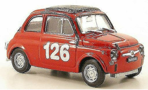 Fiat 595 Abarth 1/43 Brumm No.126 Vallelunga 1965 modellautos