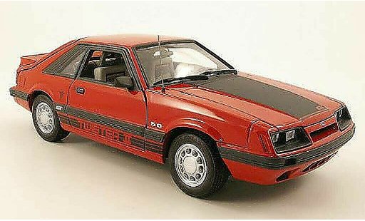 Ford Mustang GT 1/18 GMP twister ii rot/mattnoir 1985 modellautos