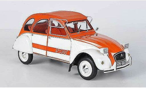 Citroen 2CV Berline 1/18 Solido Spot orange/weiss 1976 modellautos