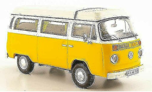 Volkswagen T2 Base 1/43 Premium ClassiXXs Camper avec Aufstelldach gelb/weiss modellautos