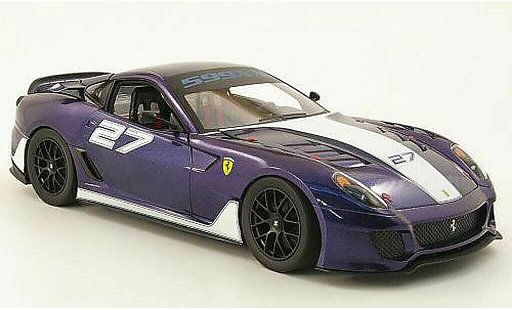 Ferrari 599 XX 1/18 Hot Wheels no.27 blau/weiss modellautos