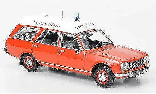 Peugeot 504 Break 1/43 Norev Kombi Feuerwehr Ambulanz 1979 modellautos