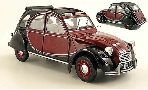 Citroen 2CV Charleston 1/18 Norev rot/schwarz 1982 modellautos