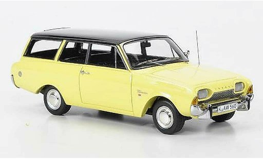 Ford Taunus 17M P3 1/43 Neo Turnier gelb/schwarz modellautos