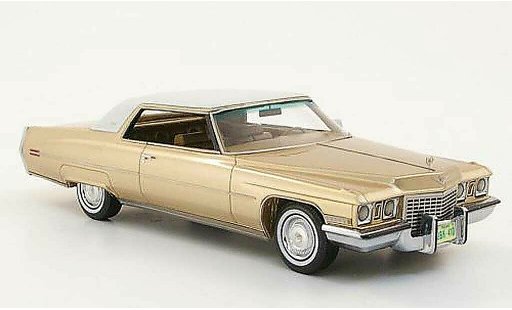 Cadillac Deville Coupe 1/43 Neo 1972 gold/weiss modellautos