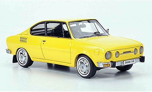 Skoda 110 Coupe 1/43 Neo gelb 1972 modellautos
