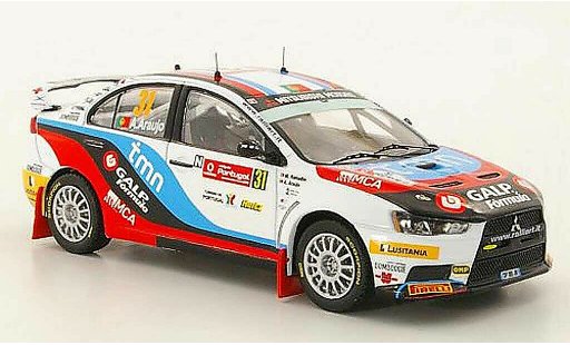 Mitsubishi Lancer Evolution X 1/43 IXO No.31 A.Araujo / M.Ramalho Rally Portugal 2010 modellautos