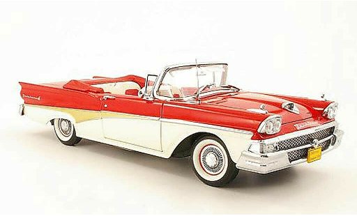 Ford Fairlane 500 Convertible 1/18 Sun Star Cabrio rot/weiss modellautos