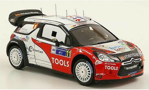 DS Automobiles DS3 WRC 2011 1/43 Spark No.11 Tools/Eurolotto Rally Mexiko modellautos