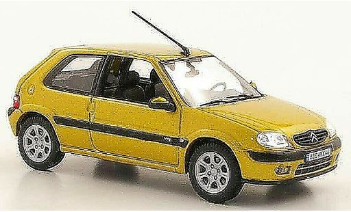 Citroen Saxo VTS 1/43 Norev gelb 3-portes 2000 modellautos