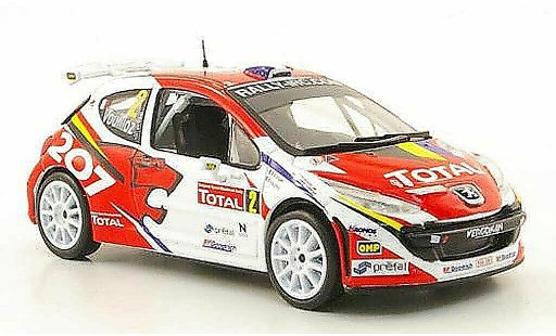Peugeot 207 S2000 1/43 Hachette No.2 Total Rally Ypern 2008 modellautos