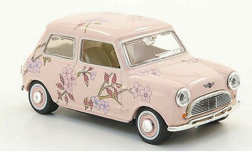 Austin Mini cooper 1/43 Oxford pink mit Blutenmuster modellautos