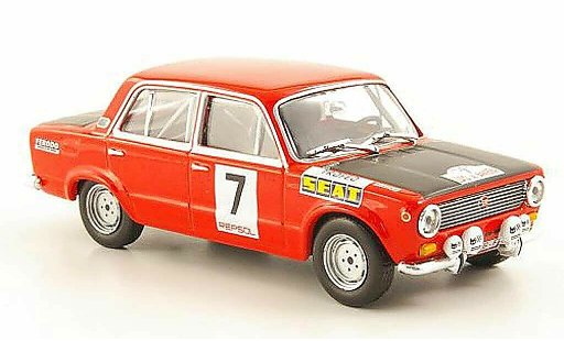 Seat 124 1600 1/43 Hachette No.7 Trofeo Rally Criterium Luis de Baviera 1972 modellautos