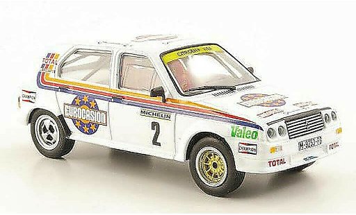 Citroen Visa Chrono 1/43 Hachette No.2 Eurocasion Rallye RACE Madrid 1984 modellautos