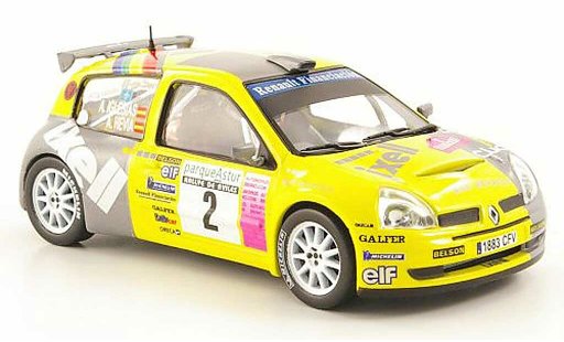 Renault Clio S1600 1/43 Hachette No.2 Ixell Rally de Aviles 2004 modellautos