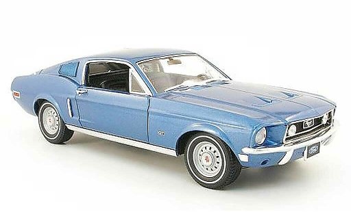 Ford Mustang Fastback 1/18 Greenlight gt 2+2 blau modellautos