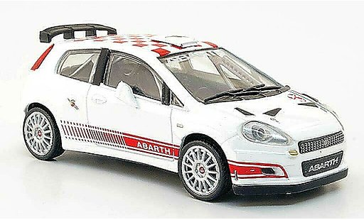 Fiat Grande Punto S2000 1/43 Hachette weiss/rot modellautos