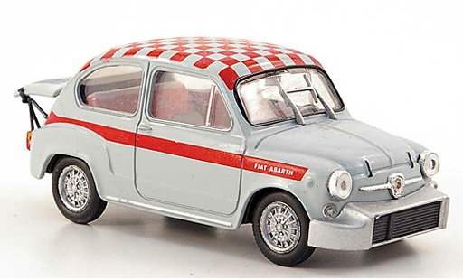 Fiat Abarth 1000 Berlina Corsa 1/43 Hachette / grau/rot-kariert 1967 modellautos