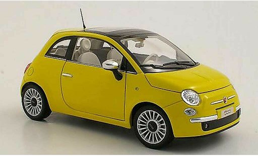 Fiat 500 Cabrio 1/18 Norev Lounge gelb 2007 modellautos
