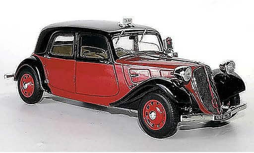 Citroen Traction 11 1/18 Solido B Taxi rot/schwarz 1938 modellautos