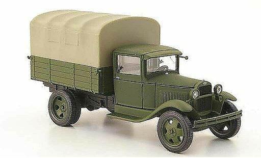 Gaz AA Pritsche 1/43 Nash Avtoprom oliv avec beiger Plane modellautos