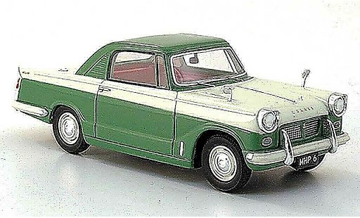 Triumph Herald 1200 Coupe 1/43 Silas Models gr&Atilde;&frac14;n/weiss 1963 modellautos