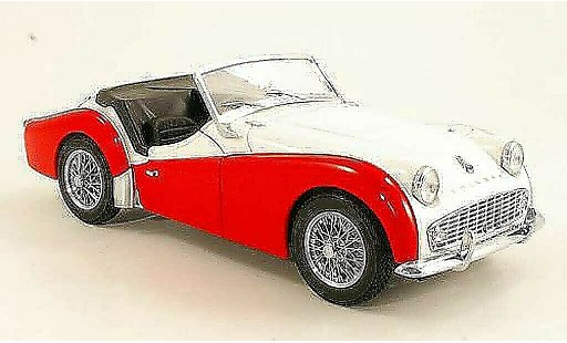 Triumph TR3 A 1/18 Kyosho weiss/rot RHD mit Beifahrerabdeckung modellautos