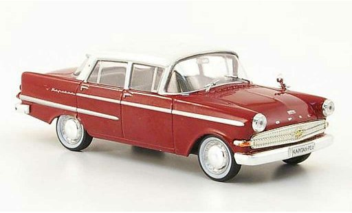 Opel Kapitan P2.6 1/43 Hachette rot/weiss (ohne Magazin) 1961 modellautos