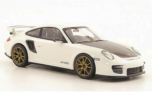 Porsche 911 GT2 RS 1/43 Minichamps 2010 (II) weiss goldene Felgen modellautos