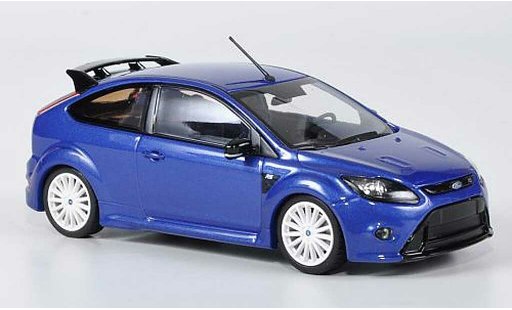 Ford Focus RS 1/43 Minichamps blau avec weissen Radern 2009 modellautos