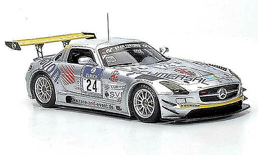 Mercedes SLS GT3 1/43 Minichamps AMG No.24 Race & Event Tiger / Geulen / Schmersal / Frers 24h ADAC Nurburgring 2011 modellautos