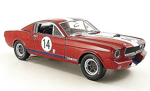 Shelby GT 350 1965 1/18 Shelby Collectibles r no.14 bp rot/weiss/blau modellautos