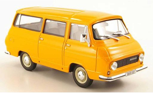 Skoda 1203 Kastenwagen 1/43 Abrex Lieferwagen orange modellautos