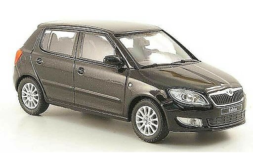 Skoda Fabia II 1/43 Abrex schwarz 2010 modellautos