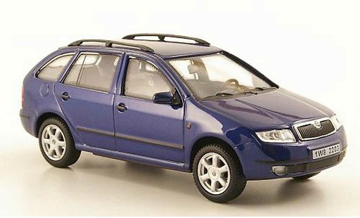 Skoda Fabia Base 1/43 Abrex blau modellautos