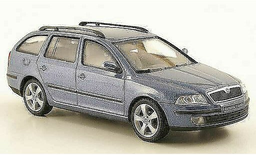Skoda Octavia Combi 1/43 Abrex blaugrau modellautos